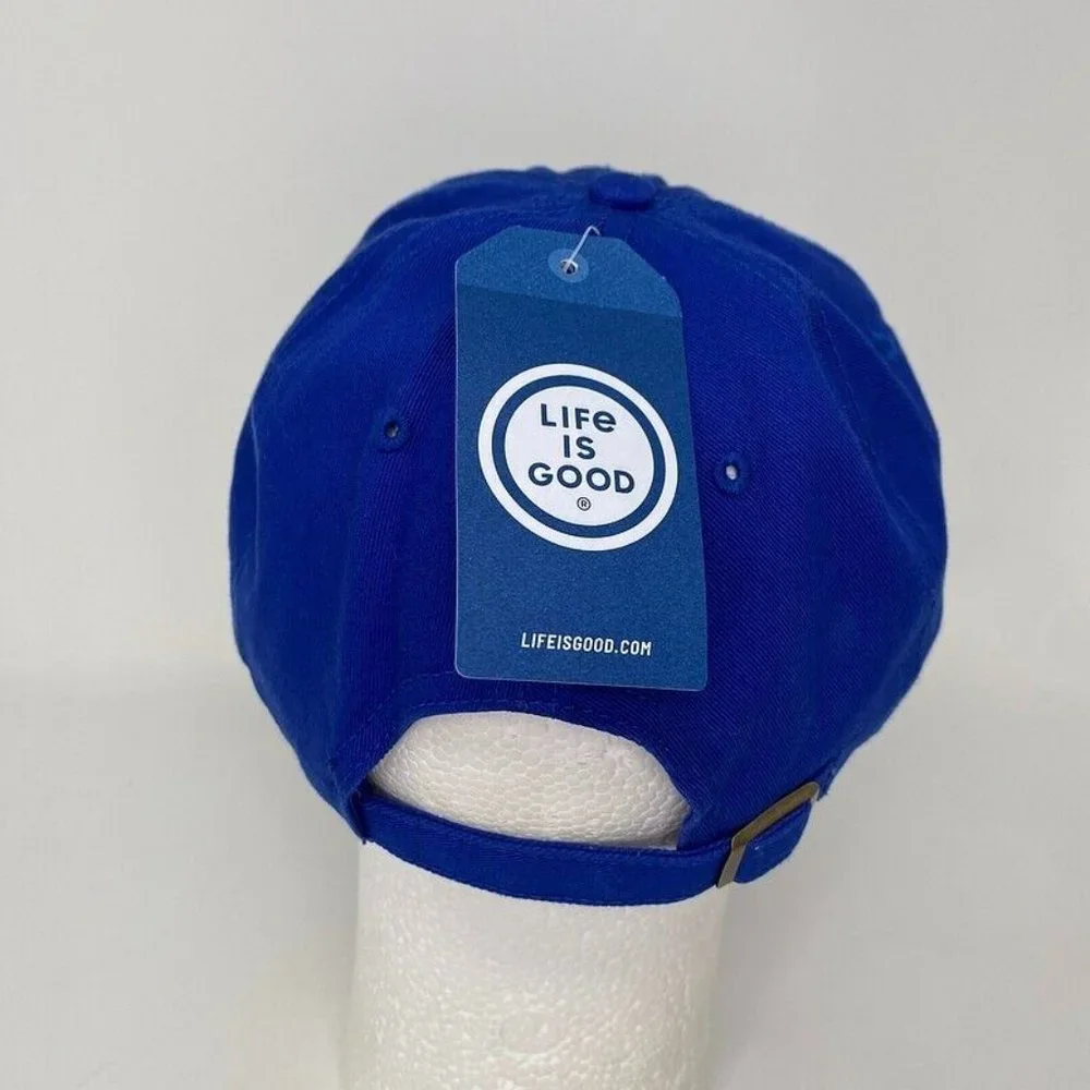 NWT Life Is Good Strapback‎ Hat Cap Ski Blue Golf